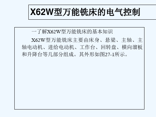 62W型铣床 PPT