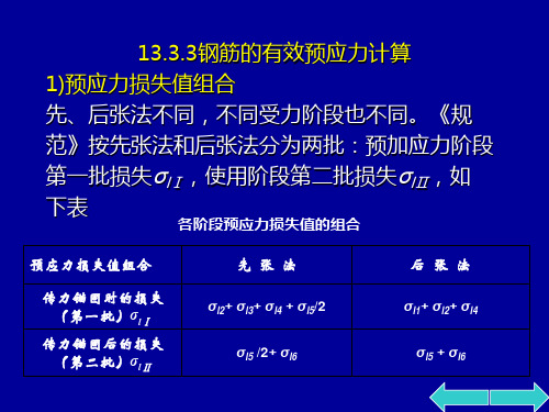 预应力混凝土受弯构件的应力计算