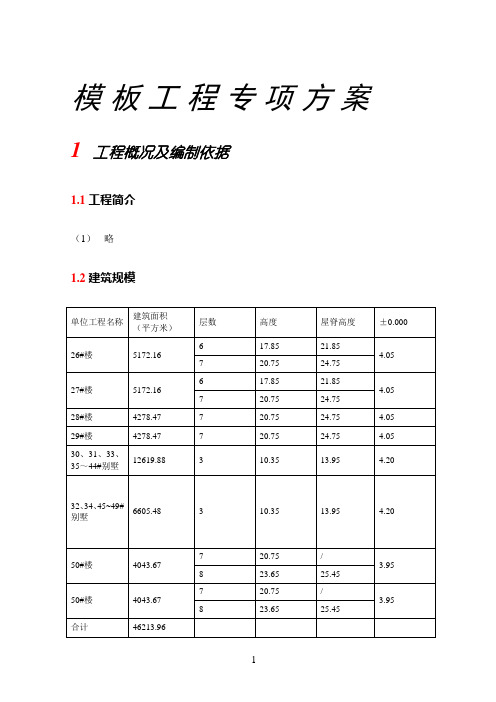 模板工程专项方案