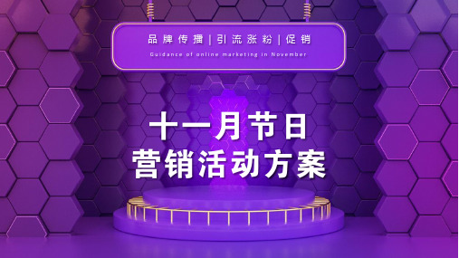 【营销活动】11月节日营销方案