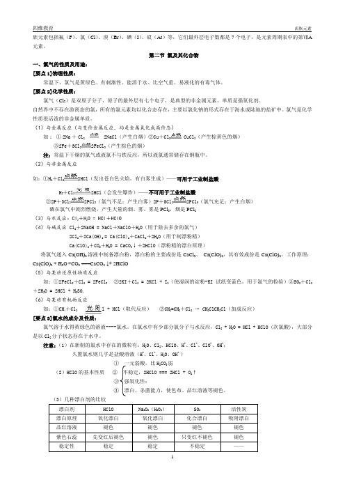 (word完整版)氯的知识点,推荐文档