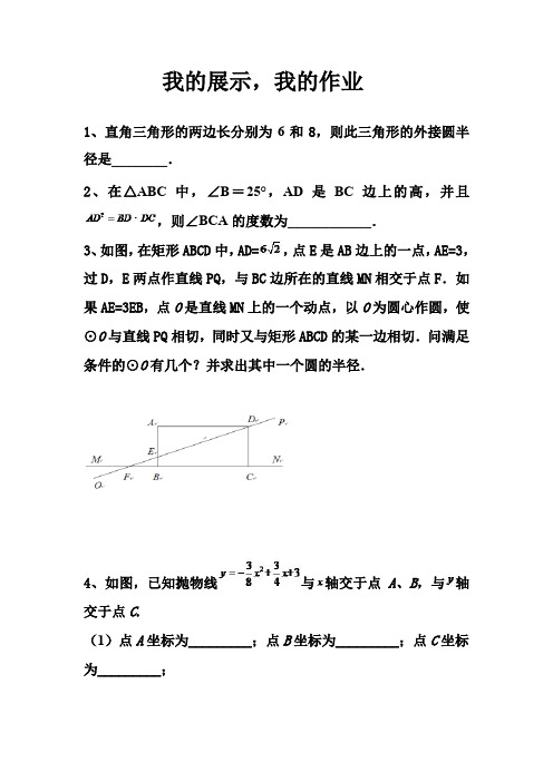 北师大版初三数学上册初三数学专题复习——分类讨论思想