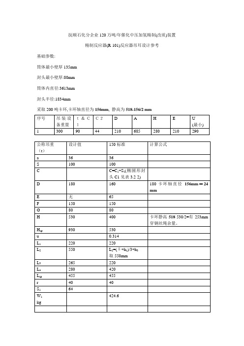 板式吊耳设计计算书