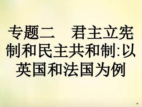 人教版高中政治选修三2.1《英国国王与君主立宪制》ppt课件