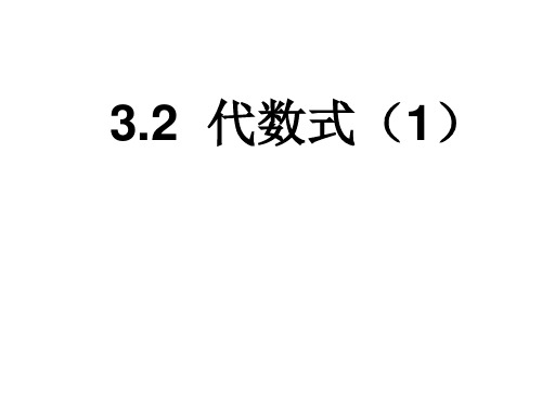 江苏省盐城市大丰区第二中学苏科版数学七年级上册32代数式(1)课件(共15张PPT)