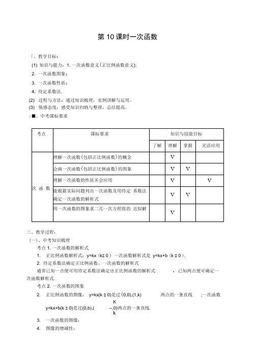 北师大版初中数学八年级上册《第四章一次函数回顾与思考》赛课导学案_0