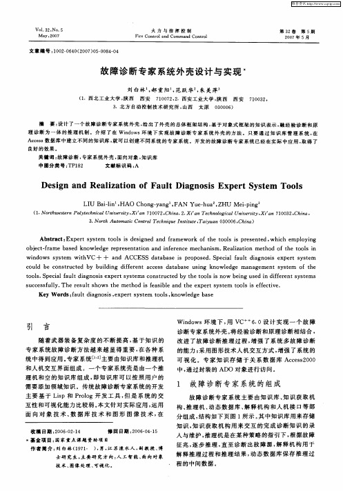 故障诊断专家系统外壳设计与实现