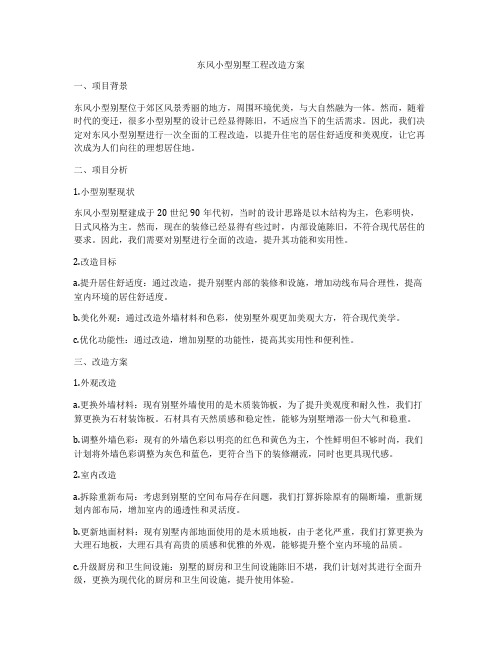 东风小型别墅工程改造方案