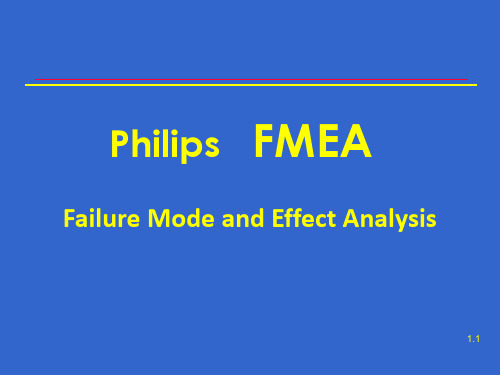 FMEA失效模式和效果分析培训教材(英文版)