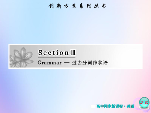 2019-2020学年人教版高中英语选修8创新PPT课件Unit 4 Section Ⅲ Grammar -过去分词作状语