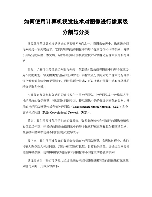 如何使用计算机视觉技术对图像进行像素级分割与分类