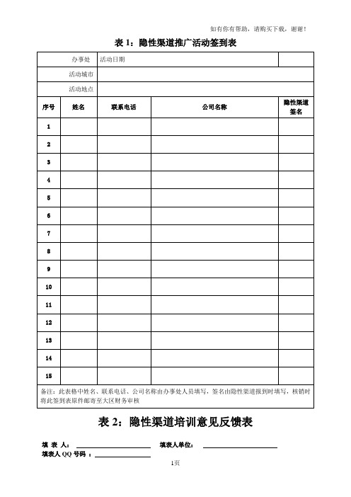 建材家居经销商营销突围之管理工具表