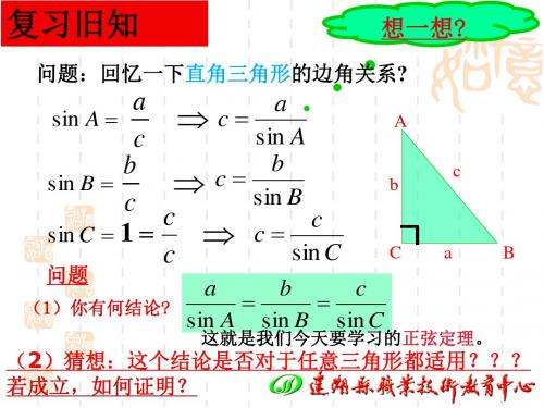 1.1.1公开课正弦定理ppt