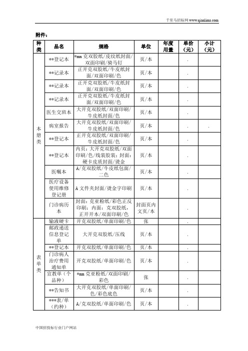 中医院年度印刷服务单位选择的中标结果招投标书范本