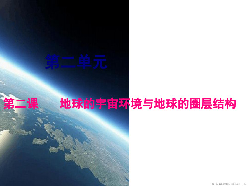 地球的宇宙环境与地球的圈层结构分解