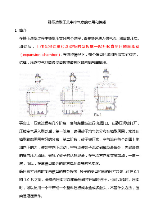 HWS静压造型的排气塞功能和作用