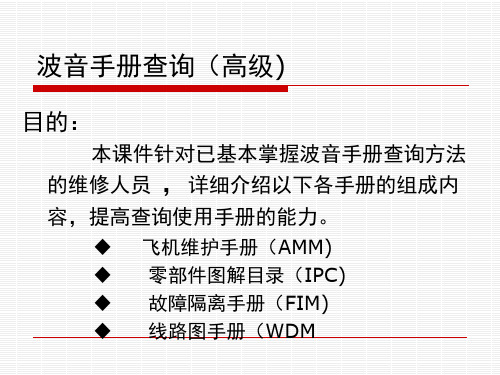 波音手册查询(高级)