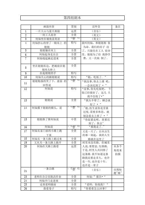 微电影路的脚本DOC