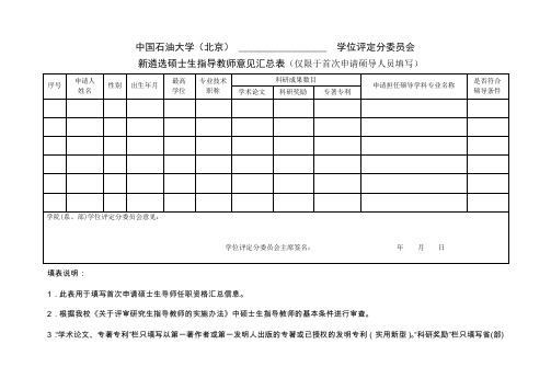 中国石油大学(北京)学位评定分委员会