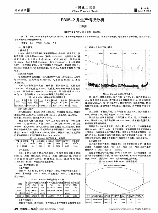 P305—2井生产情况分析