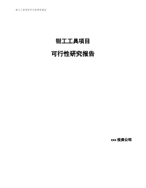 钳工工具项目可行性研究报告