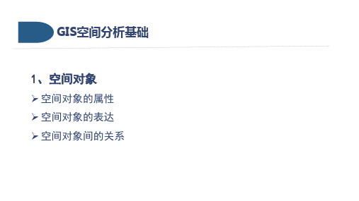 GIS空间分析基础(空间对象-数据模型)