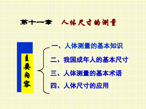 第二章 人体的生理特征及其应用(人体尺寸)