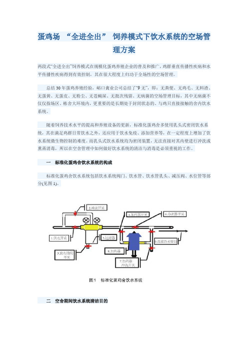 蛋鸡场饮水系统空场管理