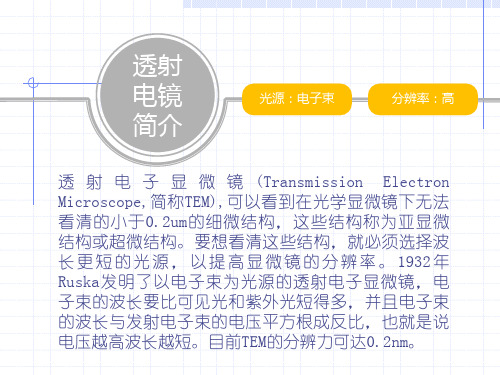 透射电子显微镜TEM简介