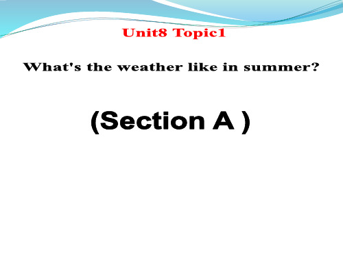 英语u8t1 sectionA(What's the weather like in summer)精品说课课件