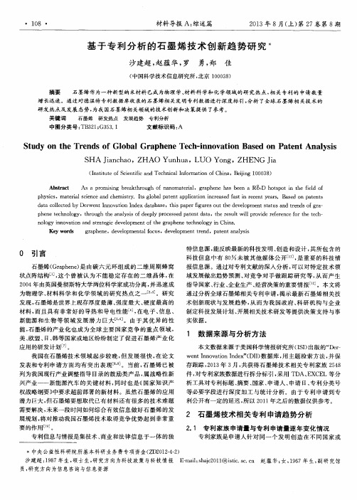 基于专利分析的石墨烯技术创新趋势研究