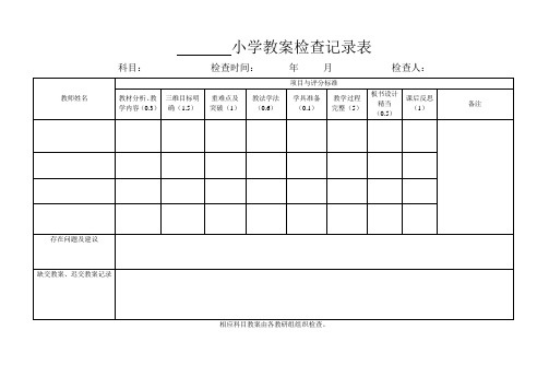 教案检查表