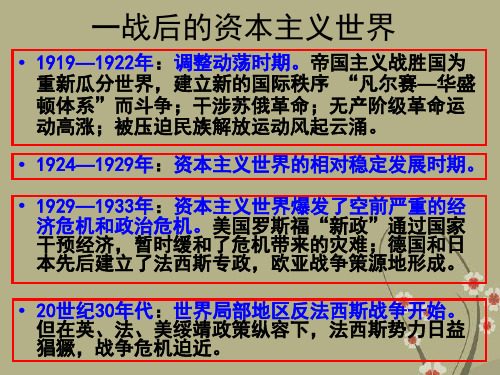 人教版选修3高中历史第二单元 巴黎和会课件