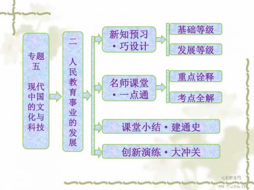 历史必修ⅲ人民版5.2 人民教育事业的发展 课件.