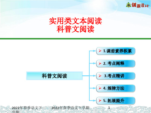 高考二轮专题复习：实用类文本阅读科普文阅读PPT