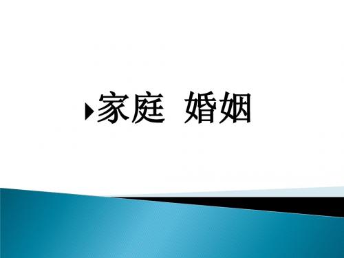 婚姻家庭整理