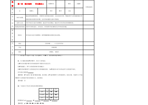 高中数学 第一章 统计案例学案2 新人教版选修1 2 学案