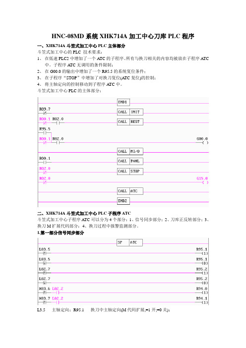 XHK714A加工中心刀库PLC程序