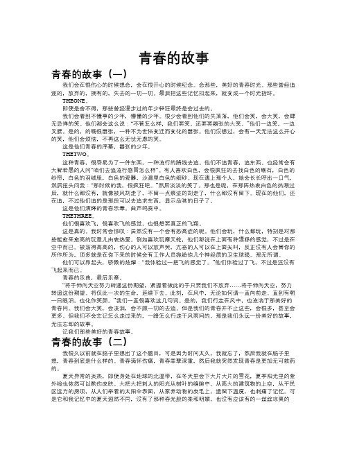 青春的故事作文共九篇