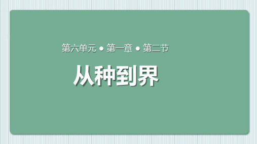 最新初中人教版生物人教八年级上册【教学课件1】《从种到界》