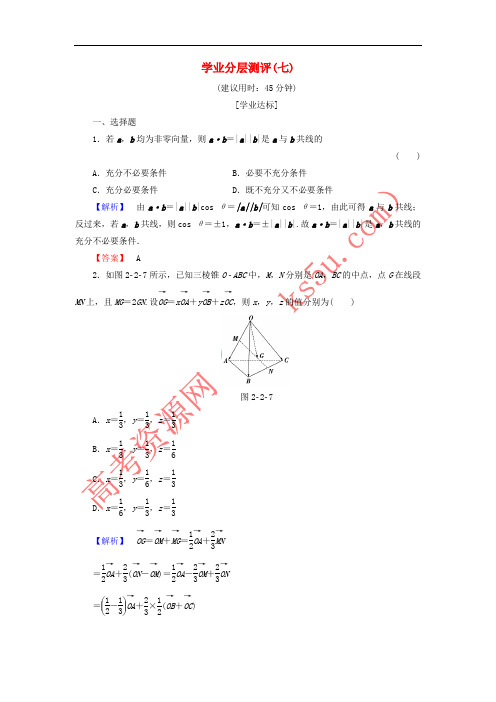 2017-2018学年高中数学 学业分层测评7(含解析)北师大版选修2-1