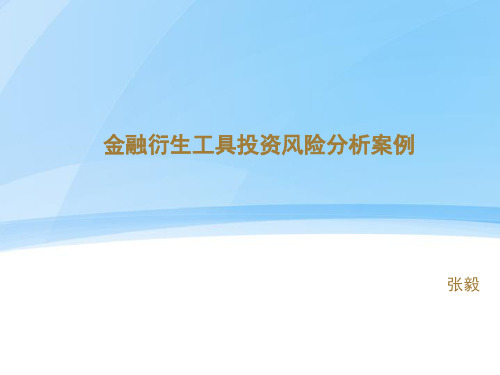 金融衍生工具投资风险分析案例