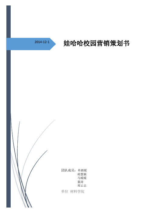 娃哈哈营销策划书