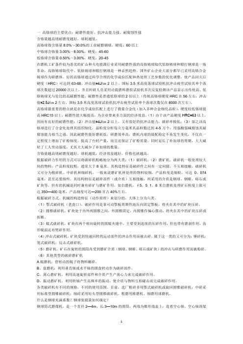 高铬球的主要优点