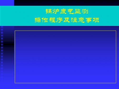 锅炉废气监测操作程序及注意事项-PPT精选文档