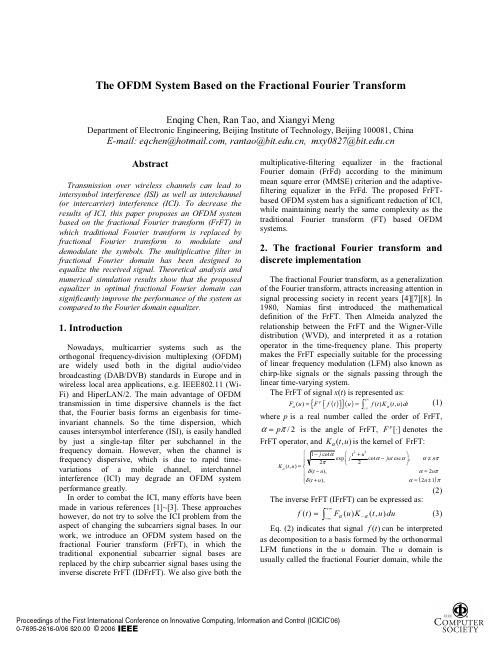 The OFDM System Based on the Fractional Fourier Transform