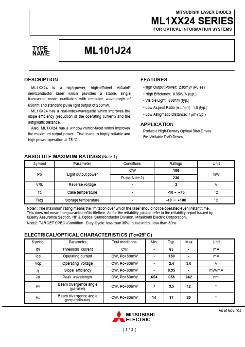 ML101J25中文资料