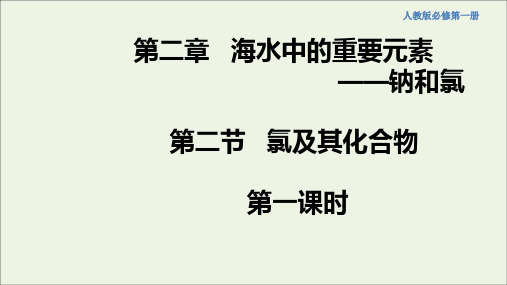 新教材高中化学2.2.1氯气的性质课件(1)新人教版必修第一册