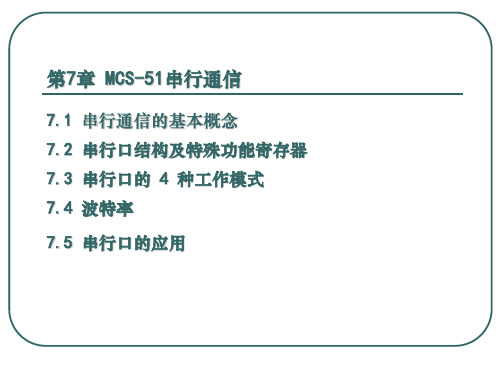 CH7单片机的串行口