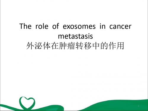 exosome 外泌体在肿瘤转移中的作用PPT幻灯片课件